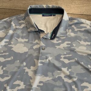 Devereux Shirt Mens XXL Camo All Over Print Golf Polo Geometric Digital